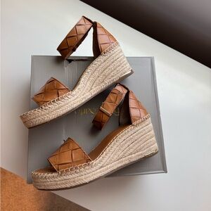 Brown Leather Platform Sandals